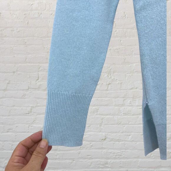 Halogen Cashmere Sweater Petite XS Blue Crew Neck Long Sleeve - Picture 10 of 15